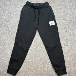 Jordan Jogger Pants Men Size Small Standard Fit Black Drawstring Outdoor Casual